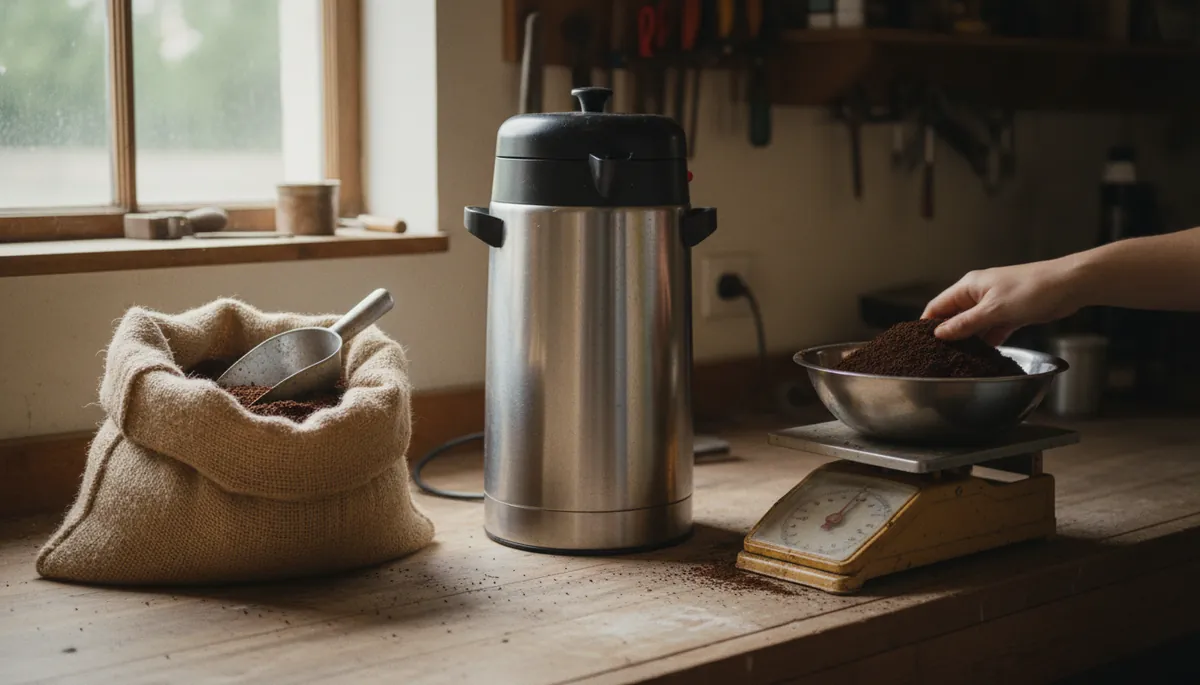Combien de café dans un percolateur 100 tasses ?